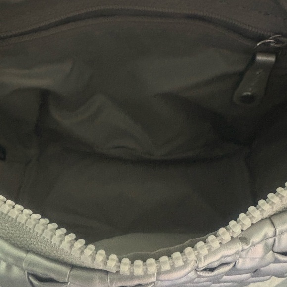 MZ Wallace Silver Shoulder Bag with Quilted Texture - Picture 5 of 6